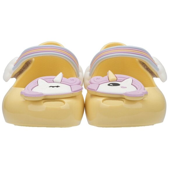 Mini Melissa Little Girls Mini Ultragirl Unicorn Pale Yellow Gloss Shoes Size 8 - Picture 7 of 16